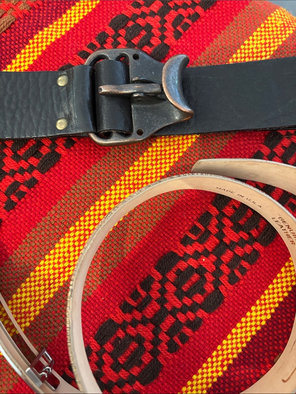 Two vintage belts